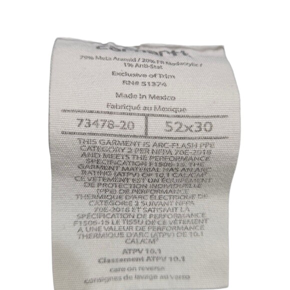 Carhartt FR FLAME RESISTANT 73478-20 DUNGAREE FIT Pants Men's Sz 52x30 Navy F4.1 - Picture 7 of 10